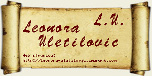 Leonora Uletilović vizit kartica